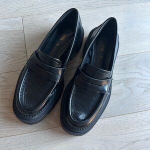 Zara platform loafers